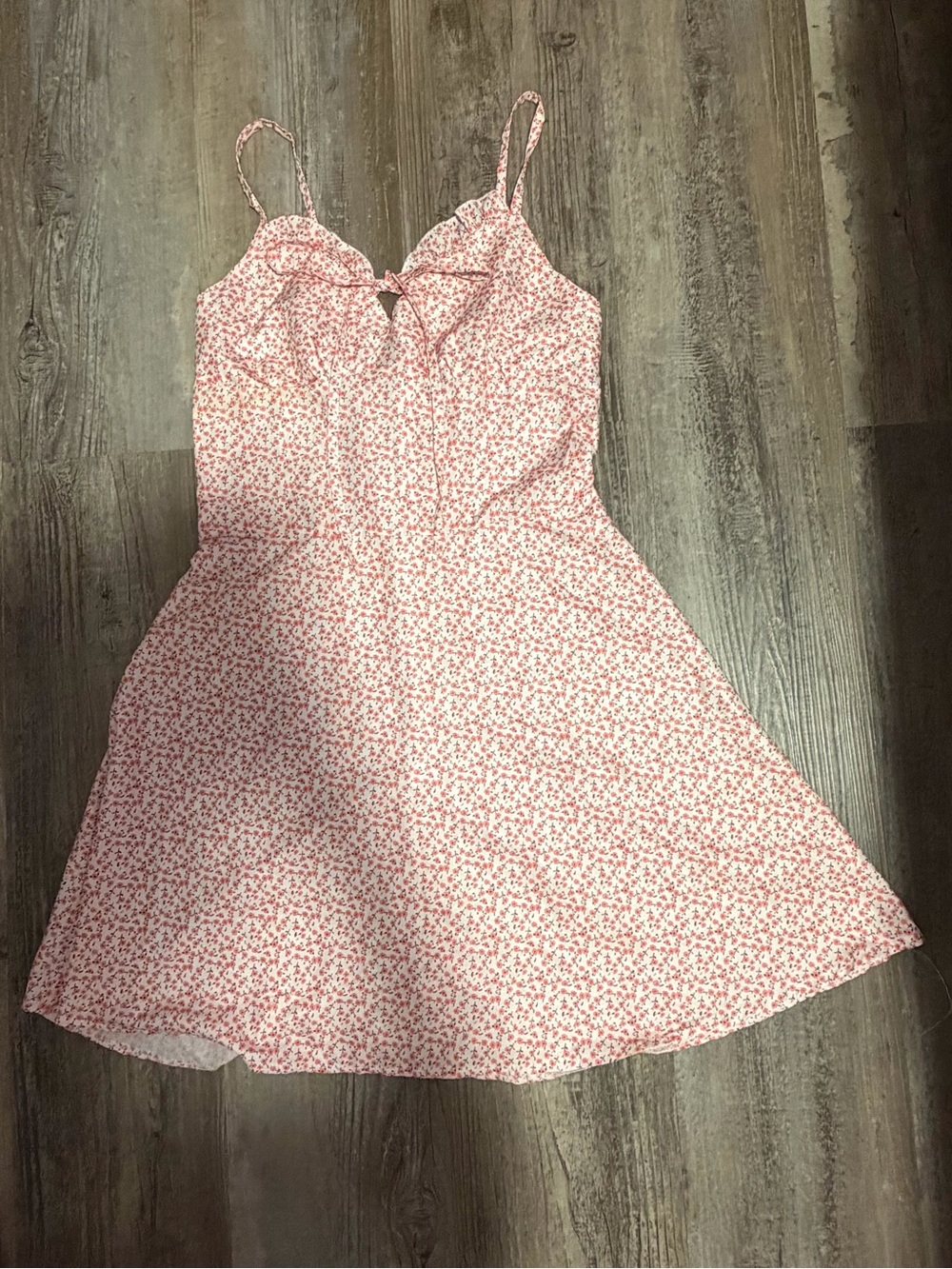 SHEIN Spaghetti Strap Pink & White Floral Dress Women’s Summer Sun-Small